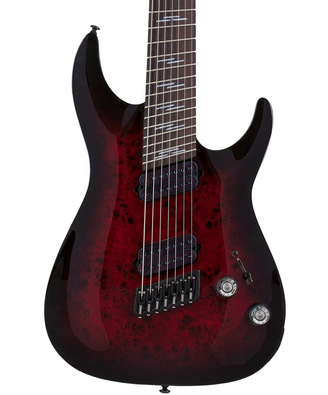 Schecter Omen Elite-7 MS 7 String Electric Guitar in Black Cherry